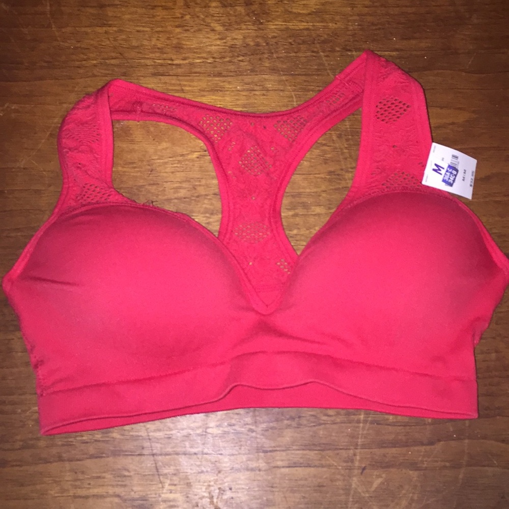 Victoria’s Secret PINK Push up sports bra Red new
